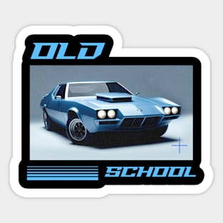 Old School Car Sticker